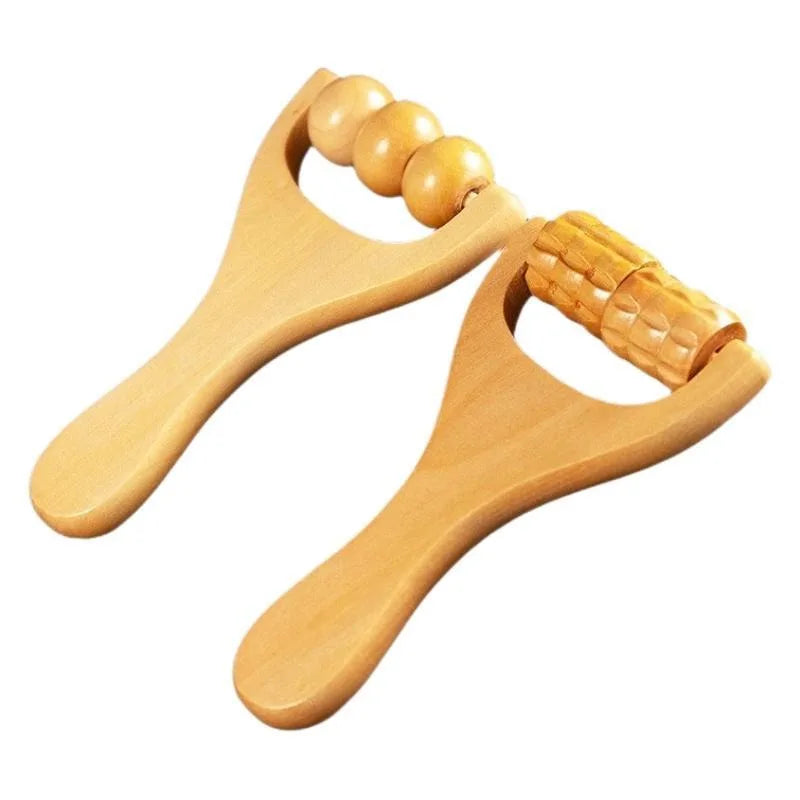 Set masajeador facial de madera