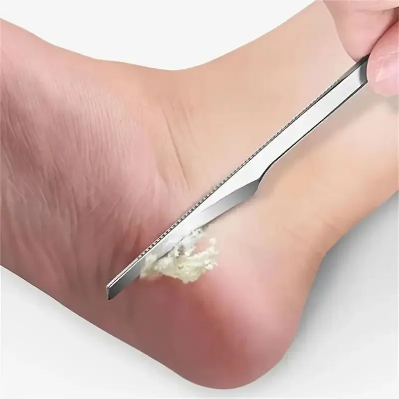 Raspador compacto de pedicura inoxidable