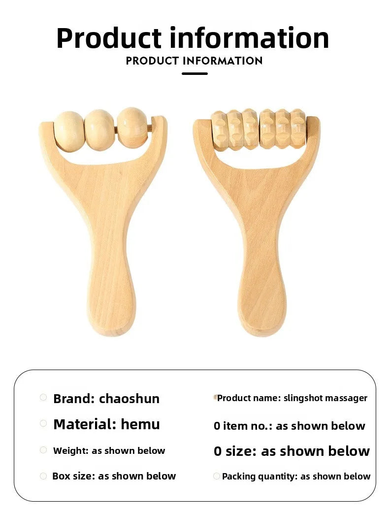 Set masajeador facial de madera