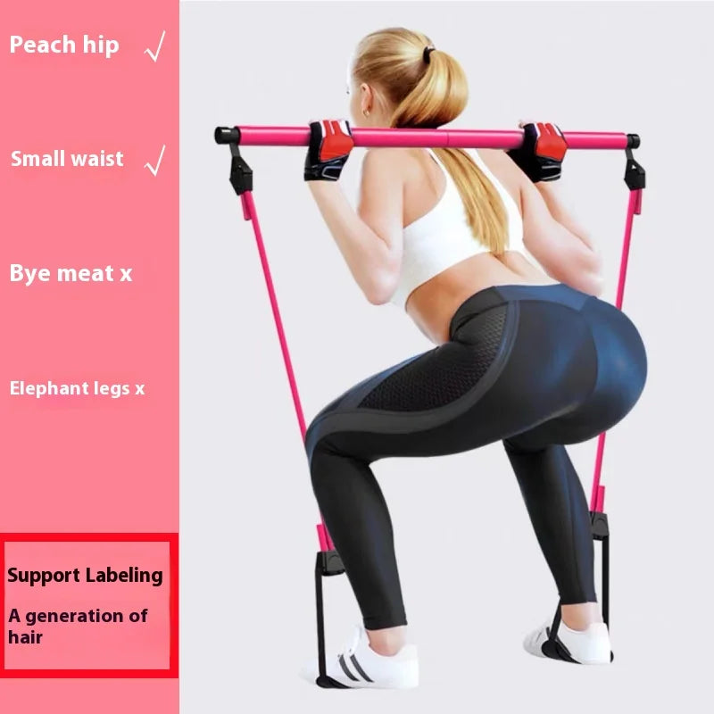 Kit de pilates con barra ajustable y bandas