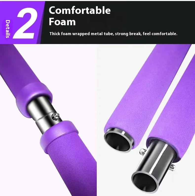 Kit de pilates con barra ajustable y bandas