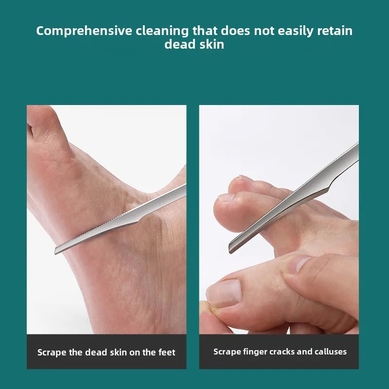 Raspador compacto de pedicura inoxidable