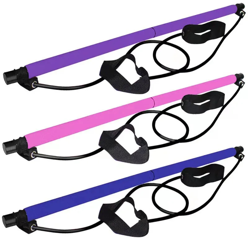 Kit de pilates con barra ajustable y bandas